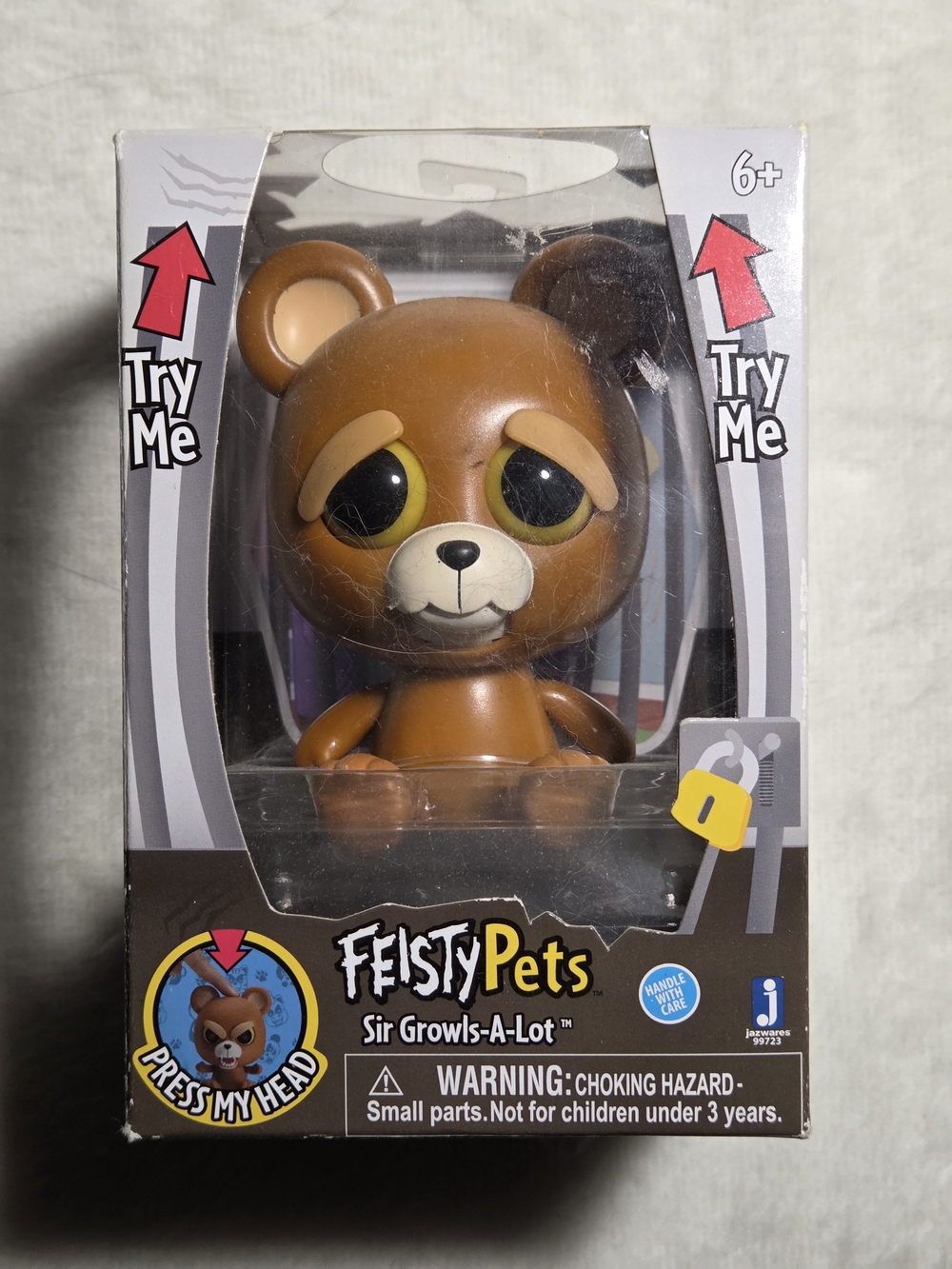 Feisty Pets Sir Growls-A-Lot Brown Interactive Toy Bear Figure
